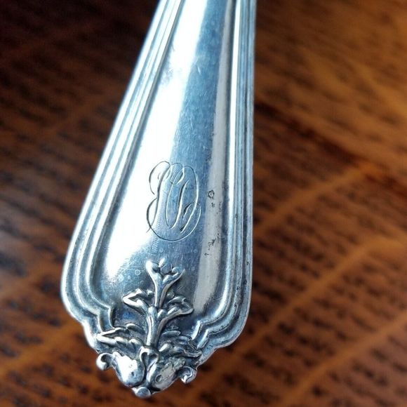 3 Duchess By Whiting Sterling Silver Teaspoons 5 7/8" Monogrammed - Picture 2 of 16